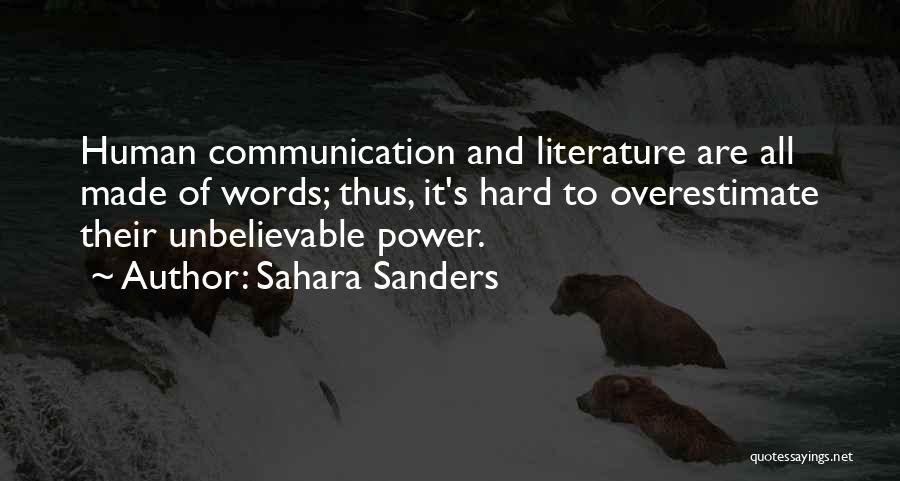 Words And Their Power Quotes By Sahara Sanders