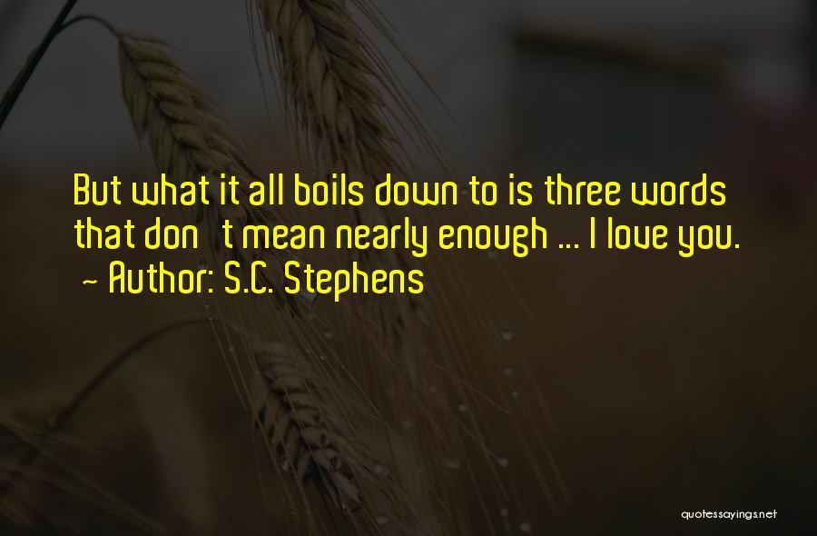 Words Are Not Enough Love Quotes By S.C. Stephens
