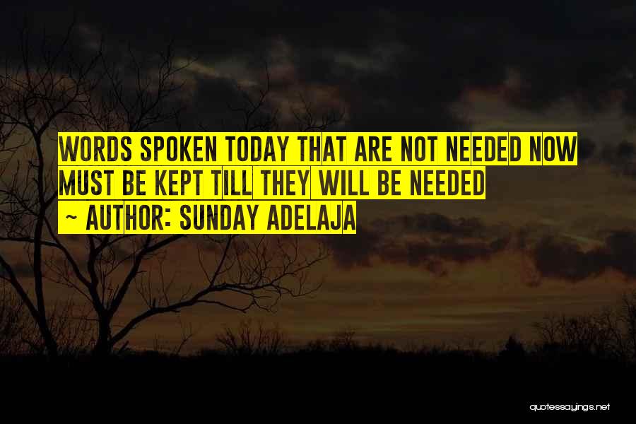 Words Are Not Needed Quotes By Sunday Adelaja