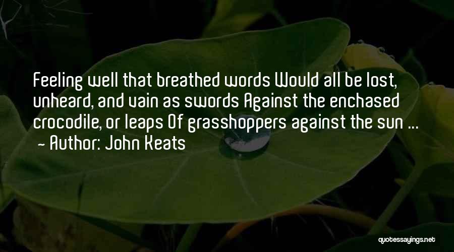 Words Are Swords Quotes By John Keats