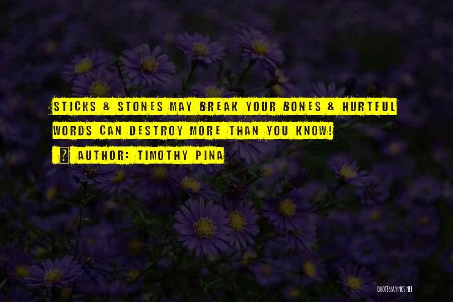 Words Can Destroy Quotes By Timothy Pina