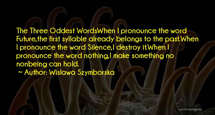 Words Can Destroy Quotes By Wislawa Szymborska