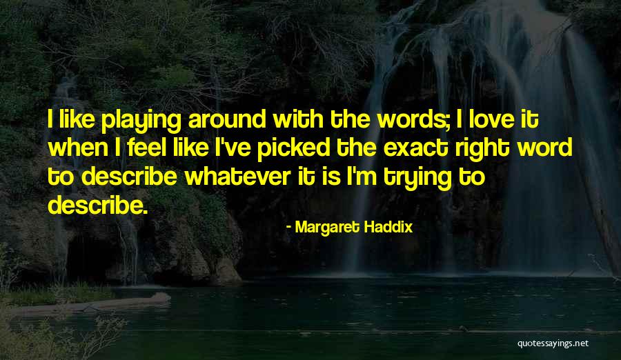 Words Cannot Describe How I Feel Quotes By Margaret Haddix