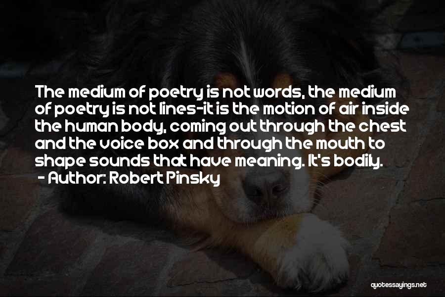 Words Coming Out Of Your Mouth Quotes By Robert Pinsky
