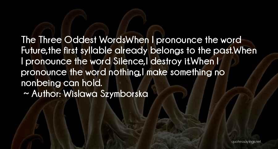 Words Destroy Quotes By Wislawa Szymborska