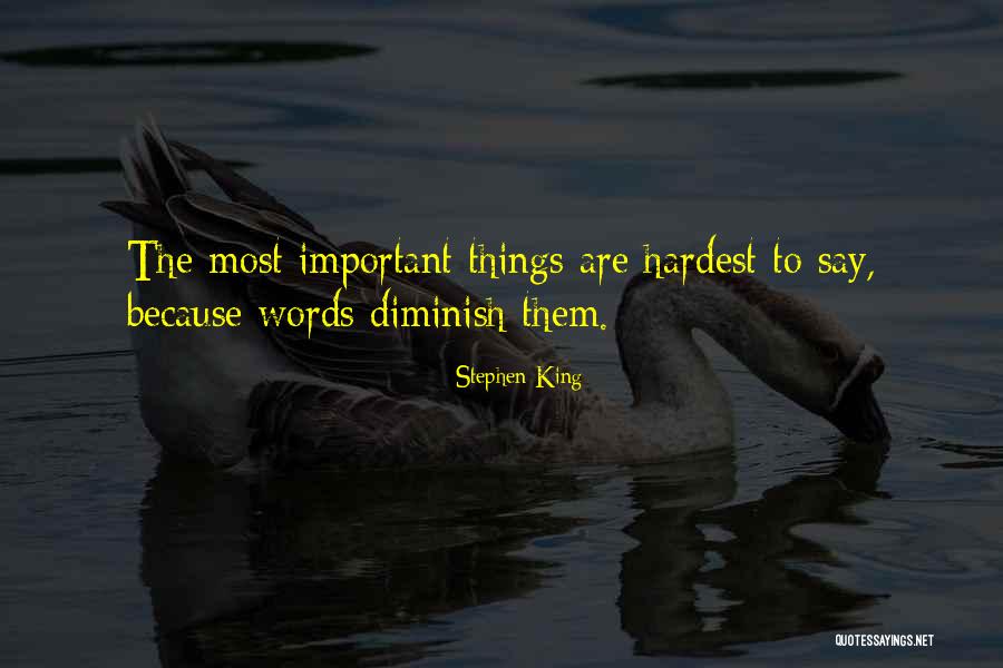 Words Diminish Quotes By Stephen King