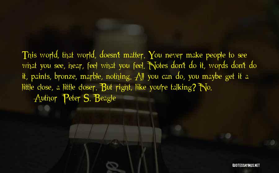 Words Don't Matter Quotes By Peter S. Beagle