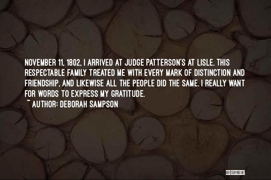 Words For Friendship Quotes By Deborah Sampson