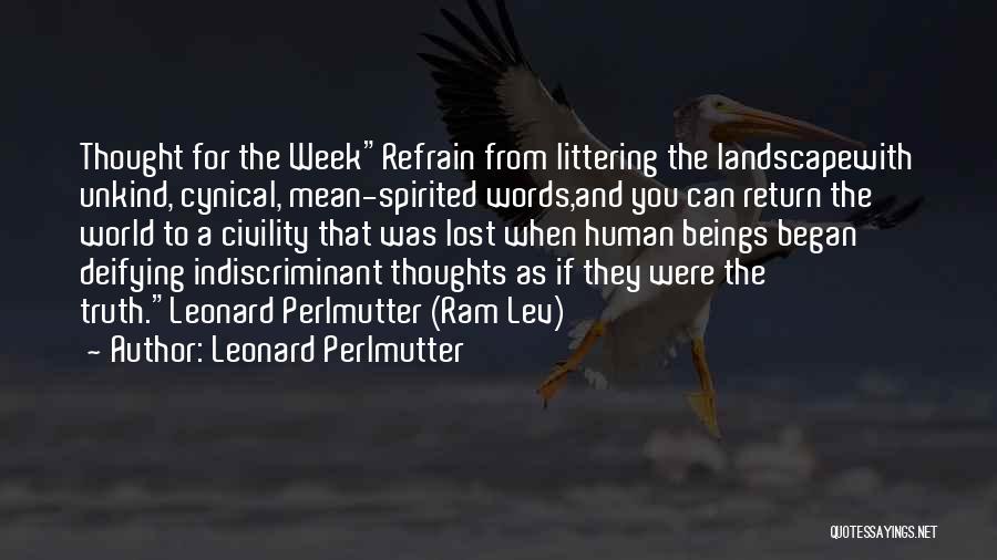 Words For Thought Quotes By Leonard Perlmutter