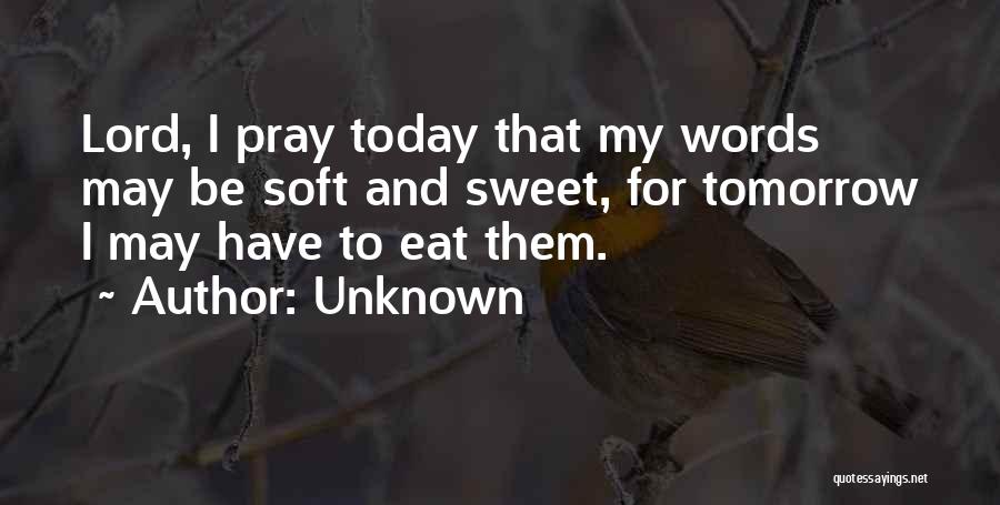 Words For Today Quotes By Unknown