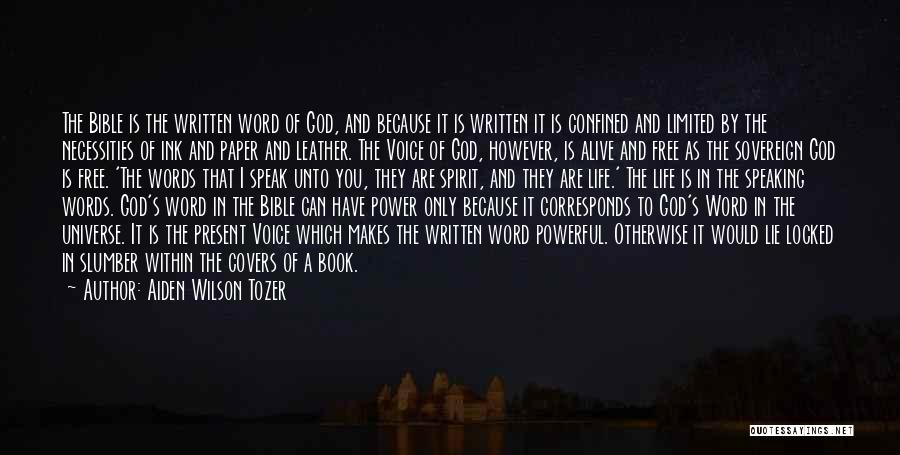 Words Have Power Bible Quotes By Aiden Wilson Tozer