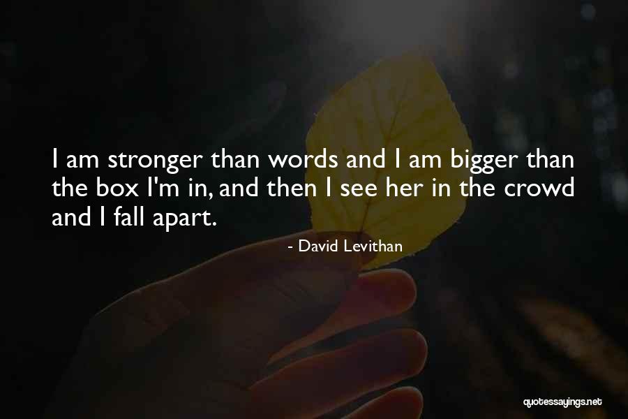 Words In Love Quotes By David Levithan