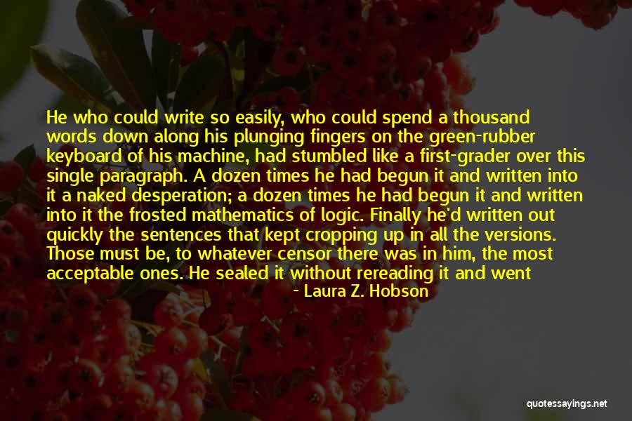 Words In Single Quotes By Laura Z. Hobson Words In Single Quotes By Laura Z. Hobson