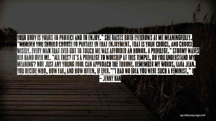 Words Of Honor Quotes By Jenny Han