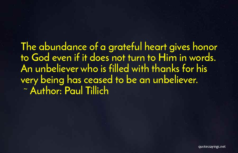 Words Of Honor Quotes By Paul Tillich