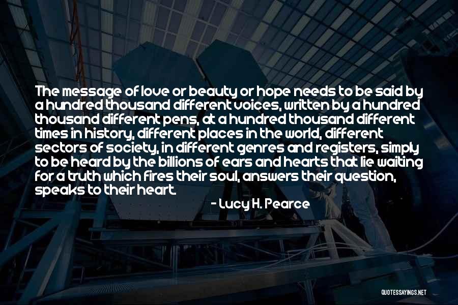 Words Of Hope And Love Quotes By Lucy H. Pearce