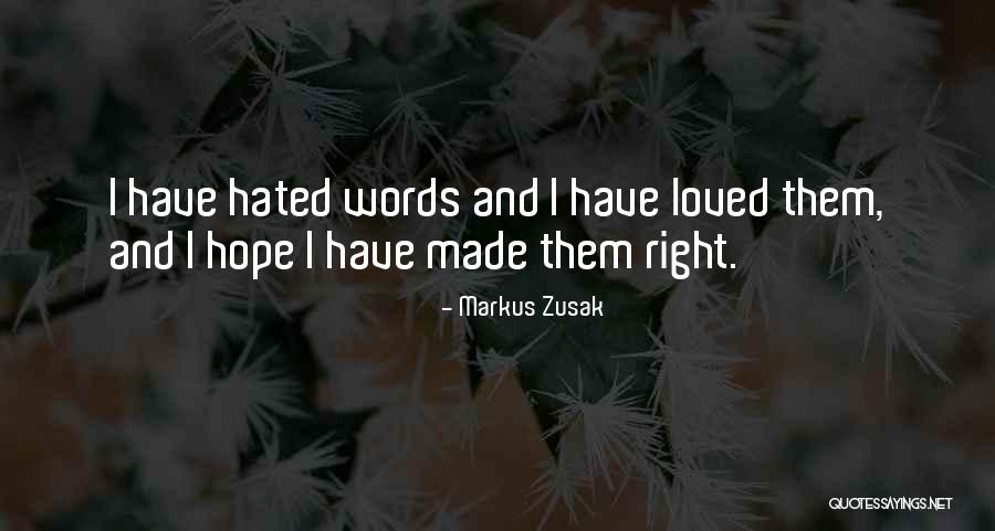 Words Power Quotes By Markus Zusak