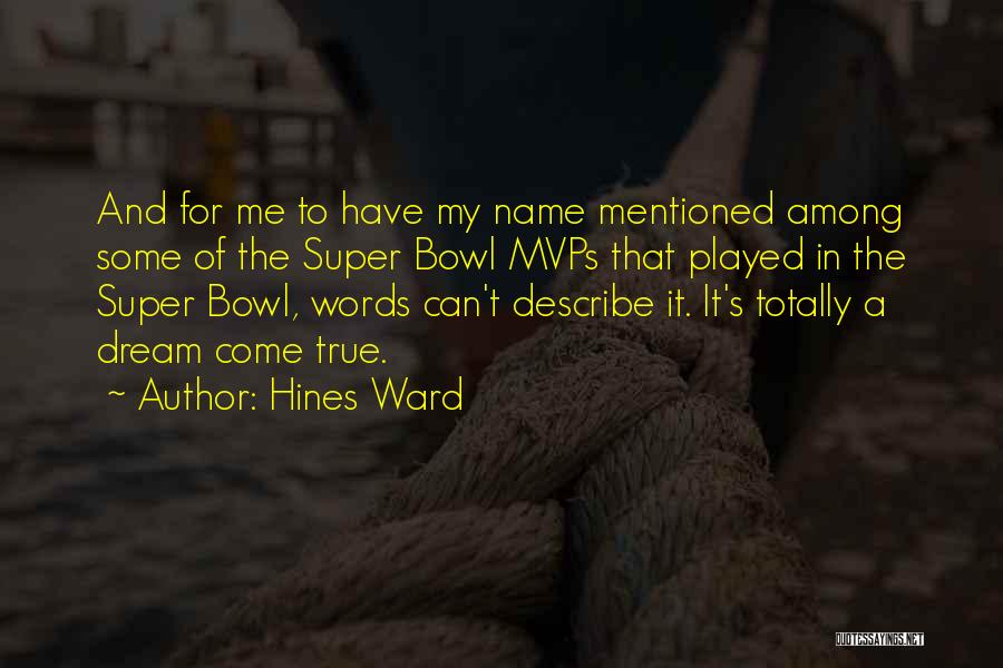 Words That Describe Quotes By Hines Ward