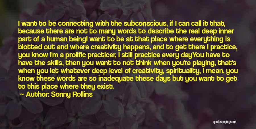 Words That Describe Quotes By Sonny Rollins