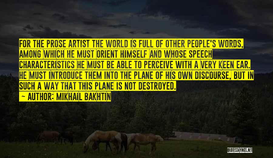 Words That Introduce Quotes By Mikhail Bakhtin