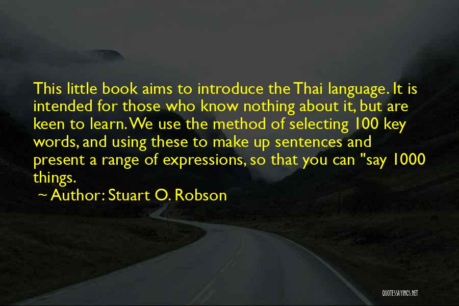 Words That Introduce Quotes By Stuart O. Robson