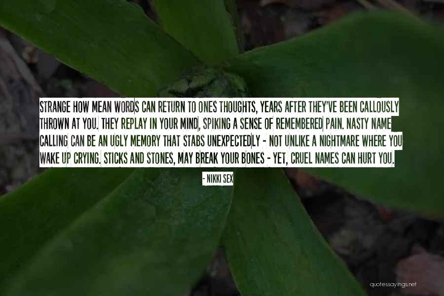 Words To Hurt Someone Feelings Quotes By Nikki Sex Words To Hurt Someone Feelings Quotes By Nikki Sex