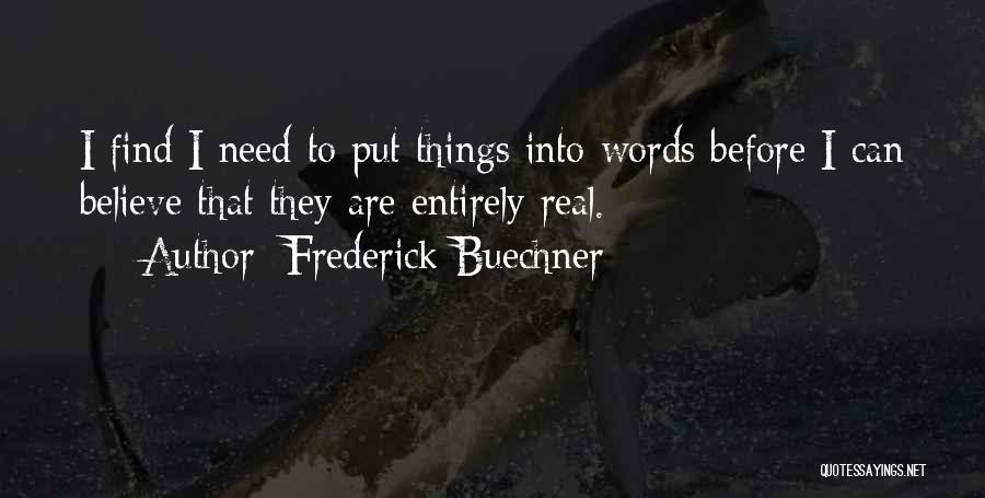 Words To Put Before Quotes By Frederick Buechner