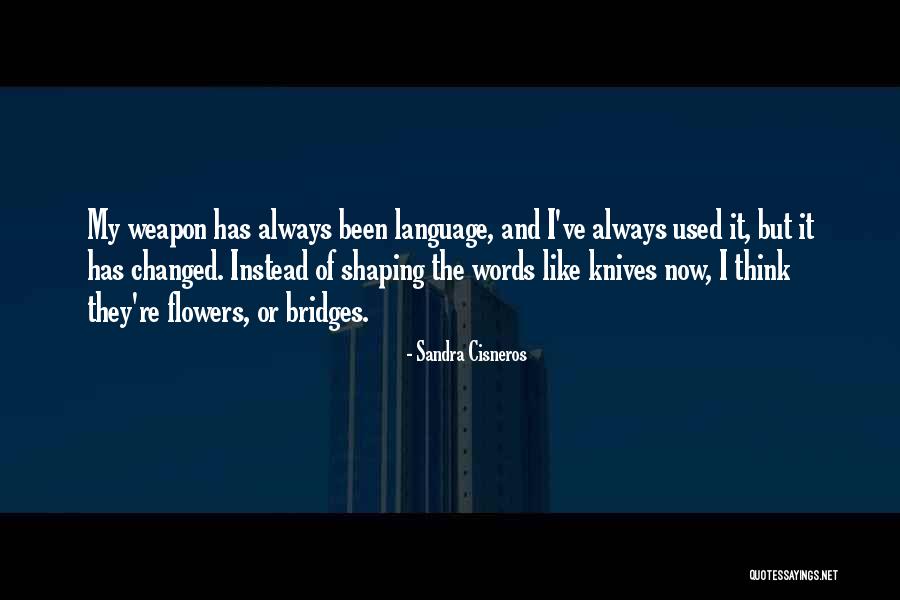 Words Weapon Quotes By Sandra Cisneros