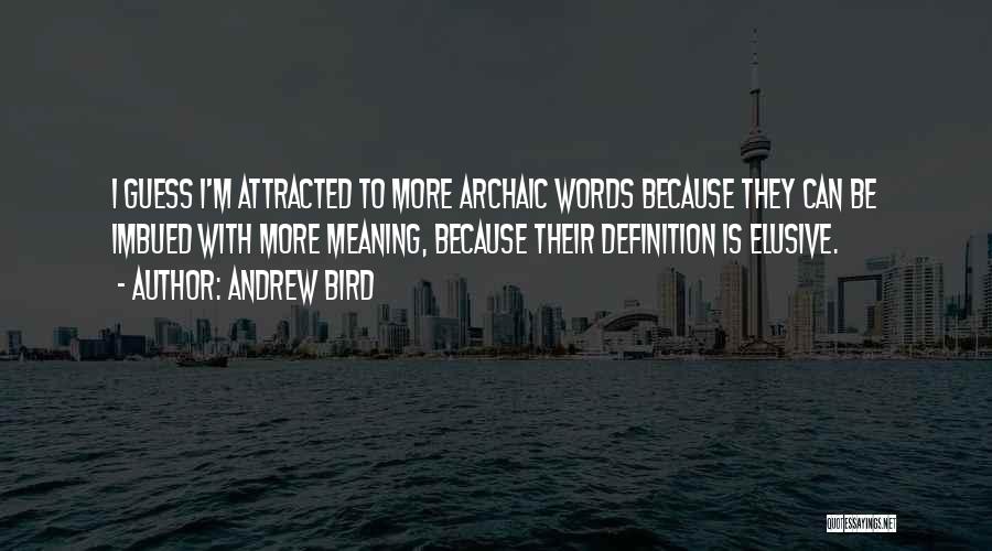 Words With Meaning Quotes By Andrew Bird