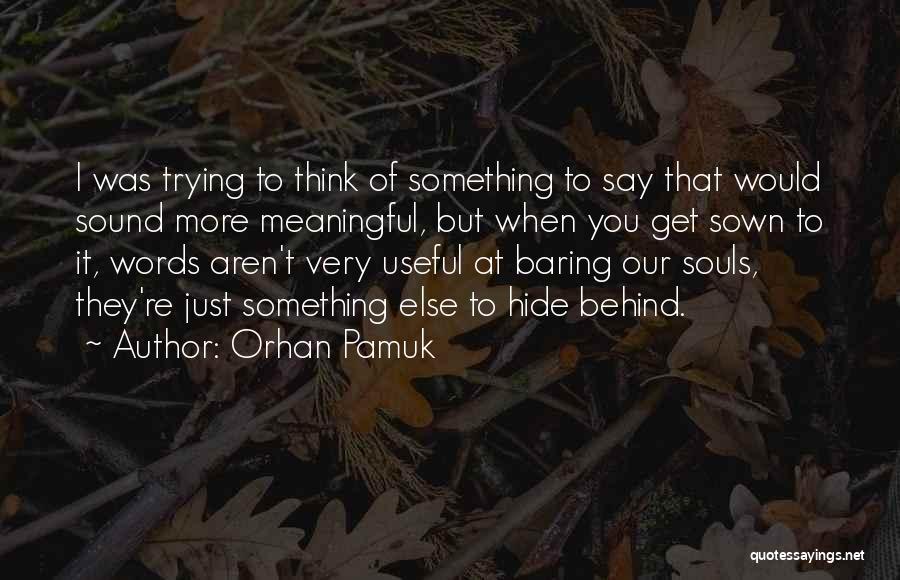 Words You Say Quotes By Orhan Pamuk