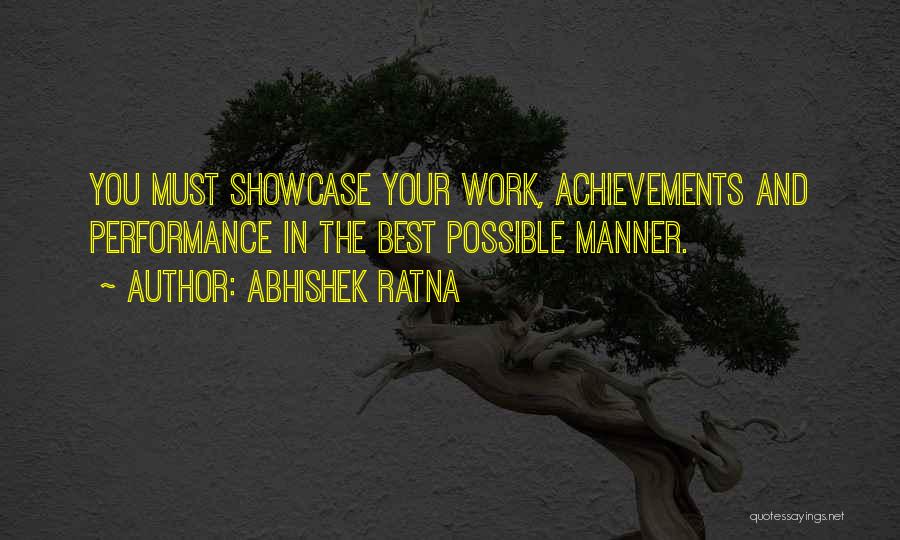 Work And Career Quotes By Abhishek Ratna