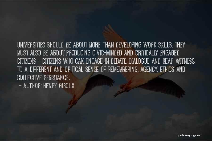 Work And Ethics Quotes By Henry Giroux
