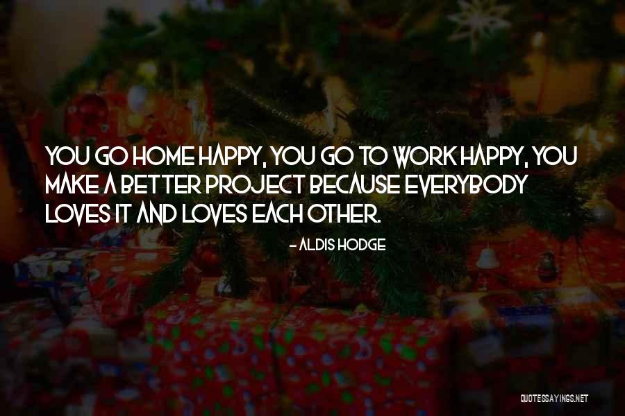 Work And Home Quotes By Aldis Hodge