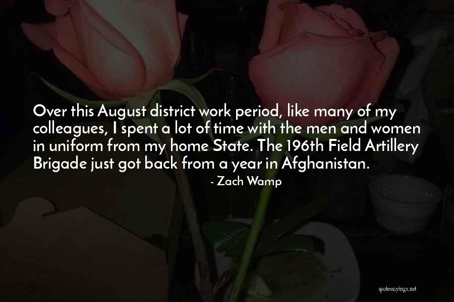 Work And Home Quotes By Zach Wamp