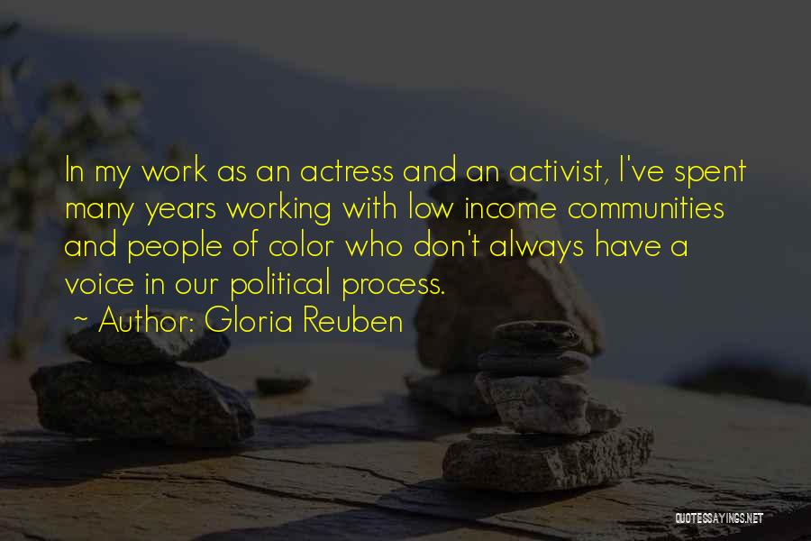 Work And Income Quotes By Gloria Reuben