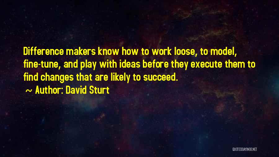 Work Before Play Quotes By David Sturt