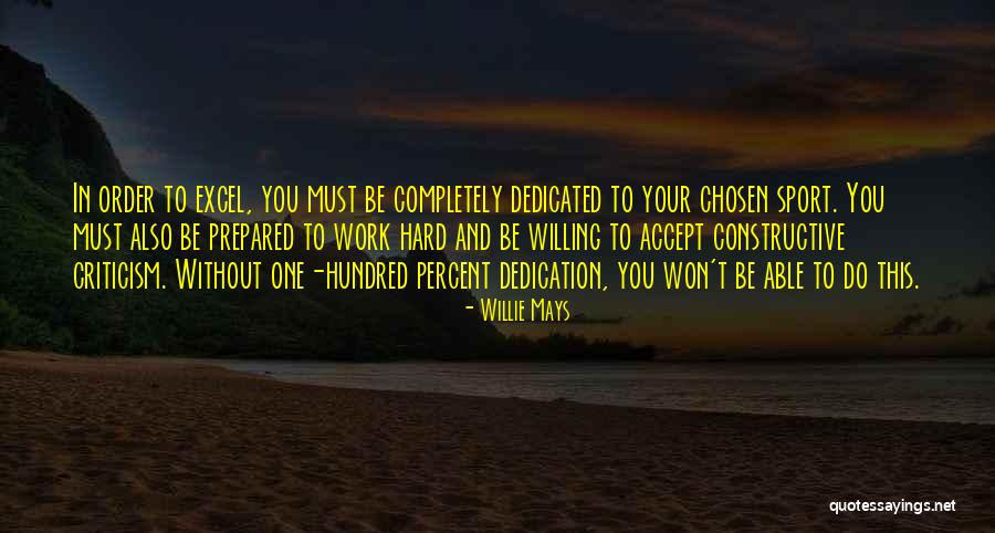 Work Dedicated Quotes By Willie Mays Work Dedicated Quotes By Willie Mays