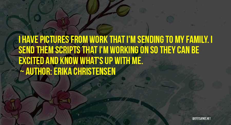 Work Family Quotes By Erika Christensen