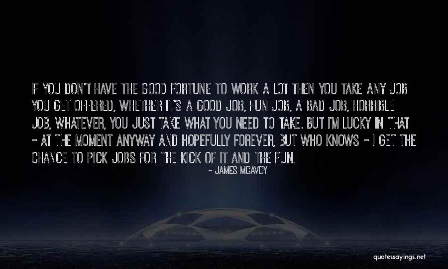 Work For Fun Quotes By James McAvoy Work For Fun Quotes By James McAvoy