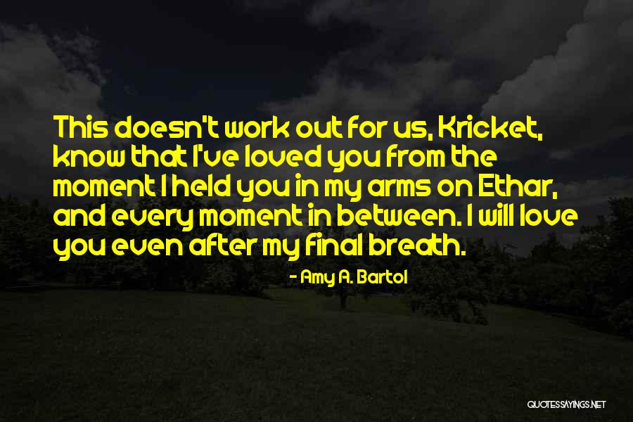 Work For My Love Quotes By Amy A. Bartol