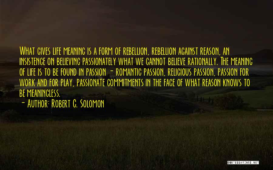 Work For Passion Quotes By Robert C. Solomon