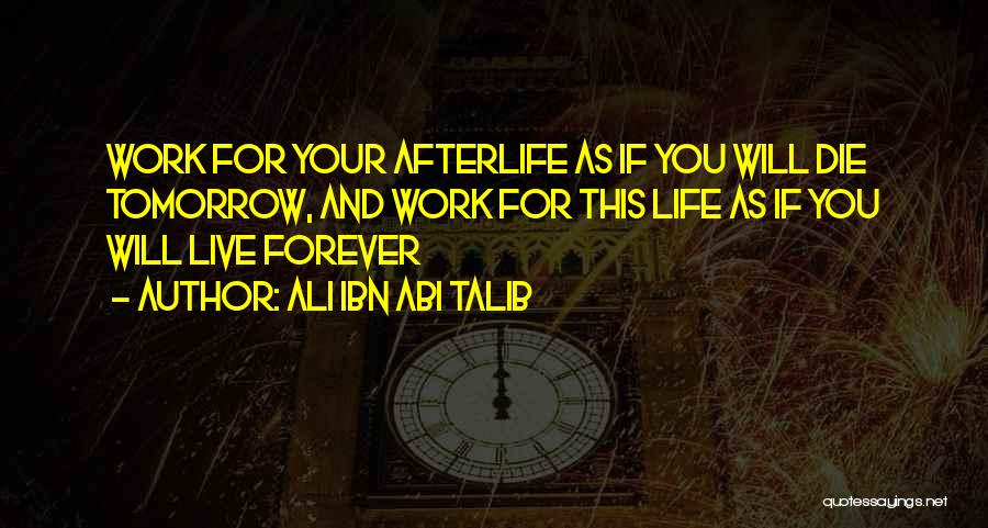 Work For Tomorrow Quotes By Ali Ibn Abi Talib