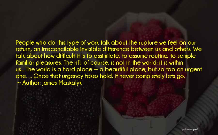 Work Hard Talk Less Quotes By James Maskalyk