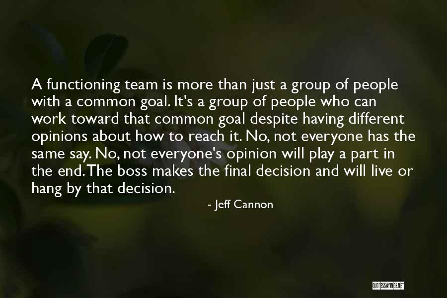 Work In Group Quotes By Jeff Cannon