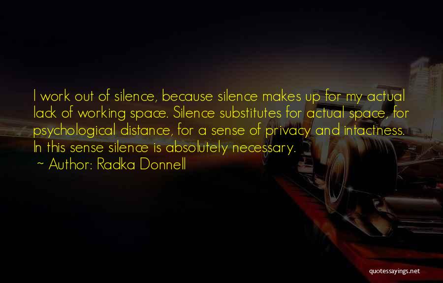 Work In Silence Quotes By Radka Donnell