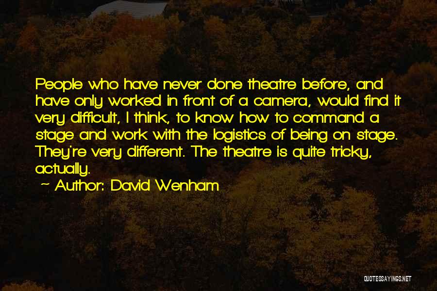 Work Is Never Done Quotes By David Wenham