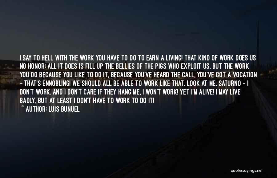 Work Like Hell Quotes By Luis Bunuel