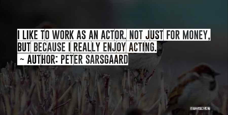Work Not For Money Quotes By Peter Sarsgaard