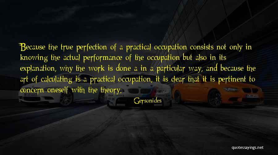 Work Performance Quotes By Gersonides Work Performance Quotes By Gersonides