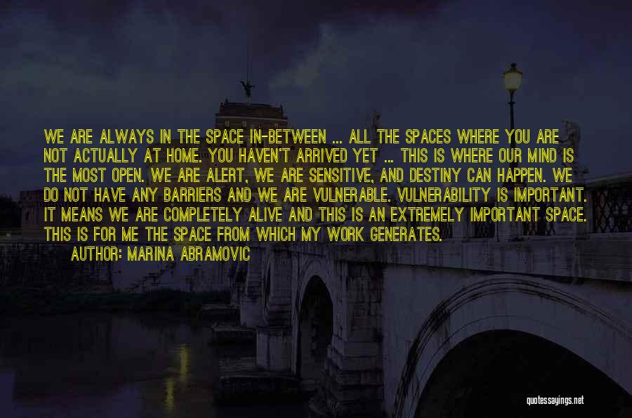 Work Spaces Quotes By Marina Abramovic